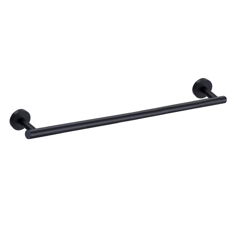 Nolimas Matte Black Bath Towel Bar Single Bars Towel Rack Rod Classic Wall Mounted Stainless Steel Bathroom Towel Bar Toilet Kitchen Towel Shelf Single Layer,24inch - Image 1